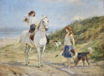  Hardy Pintura Art%C3%ADstica - Tiempo de vacaciones Heywood Hardy montar a caballo